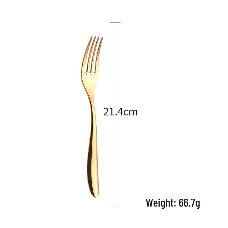 Elegantes 4-teiliges goldenes Besteckset: Messer, Gabel, Löffel aus 304 Edelstahl für Hotels