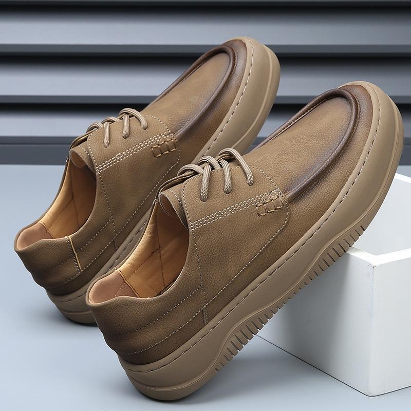 Spring and summer new men's shoes breathable retro British style hollow leather shoes men's trend versatile hole casual shoes