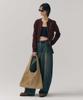 Minav Margaret Suede Shoulder Bag [Beige]