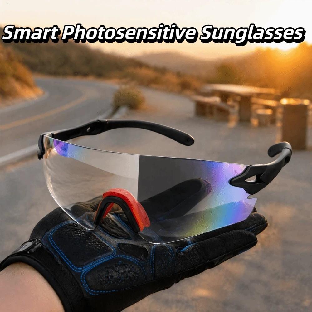 UV400 Sports Fashion Color Changing Sunglasses Anti-Splash Smart Photosensitive Sunglasses Outdoor
