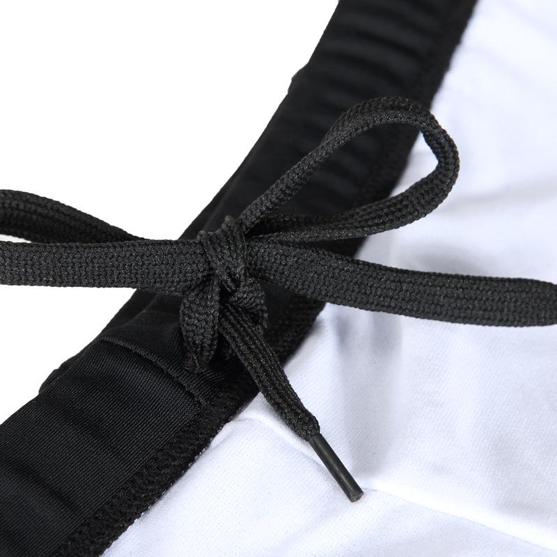 Yuke Men's Plus Size Flat Leg Swim Trunks Flame Design Shorts