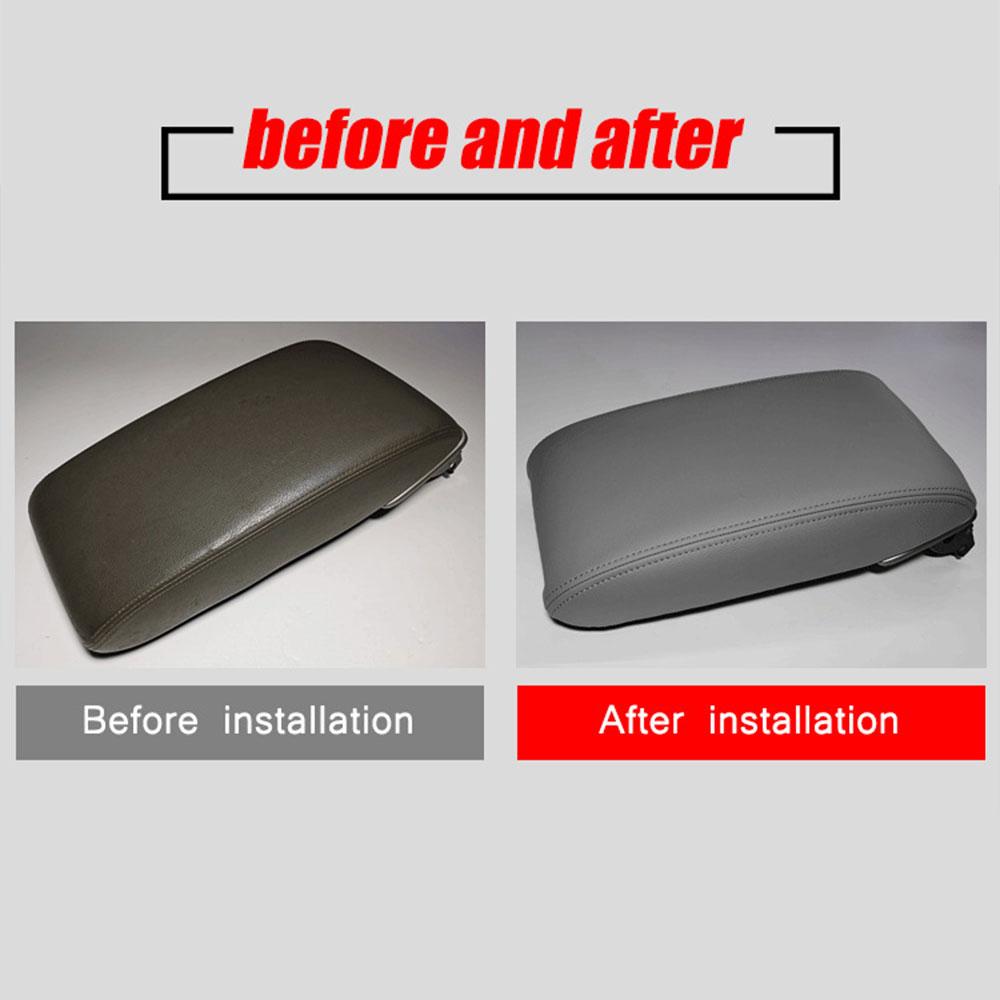Leather Car Center Console Lid Armrest Cover Gray Trim Protection Parts For Toyota Camry 2007 2008 2009 2010 2011 CarAccessories