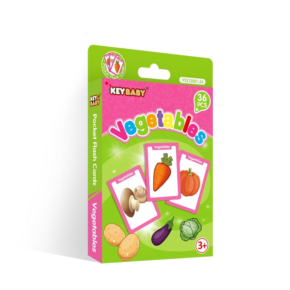 36 ks Dětské poznávací karty Zvířata Barvy Ovoce Oboustranné kartičky Montessori Děti Raně vzdělávací hračky Dárky