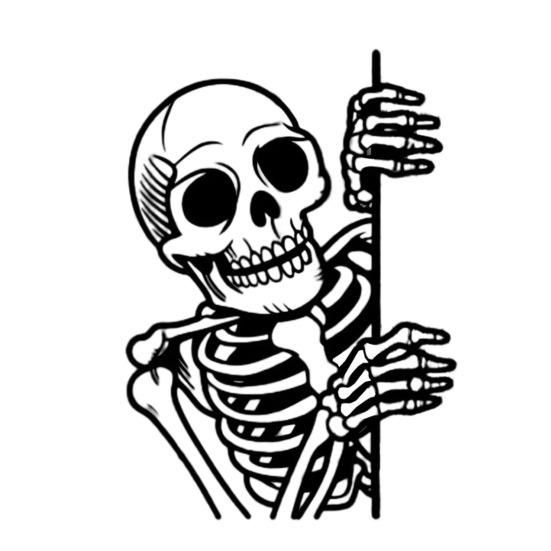 Vyhlížející kostra Zahrada Znamení Kovová silueta kostry Dekorace Zahrada Halloweenská dekorace Znamení kostry pro strašidelnou zahradu Veranda Strom Plotový sloupek