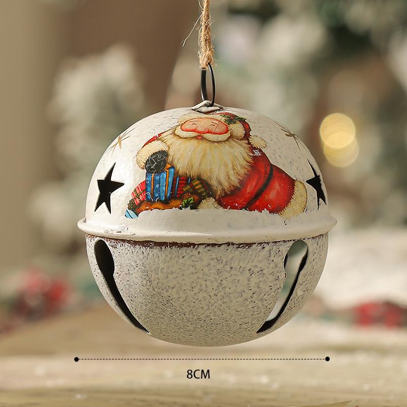 Retro Distressed Christmas Iron Art Pendants: Angel, Santa, Snowman