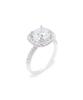 Raindrop Jewelry Raindrop Halo Set Solitaire Pave Ring