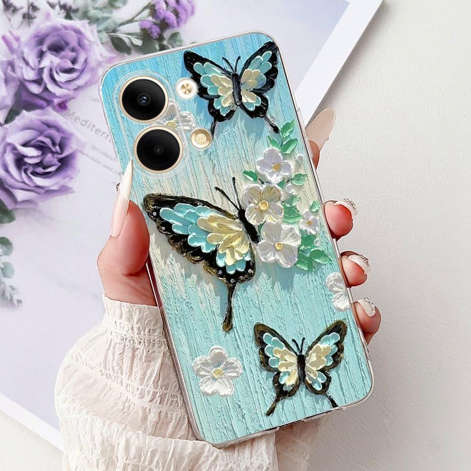 For Oppo Reno 9 Pro 5G Case PGX110 Cool Design Luxury Painted Cover Soft Silicone Case For Oppo Reno9 Pro Reno 9 5G Fundas Coque