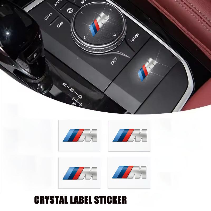 For BMW M X1 X3 For BMW Car Interior Products M label PVC Random Car Label Decorative Sticker E46 E36 F10 F30 E90 X3 F25 X5 E53 IX3 Z4 IX X4 X6