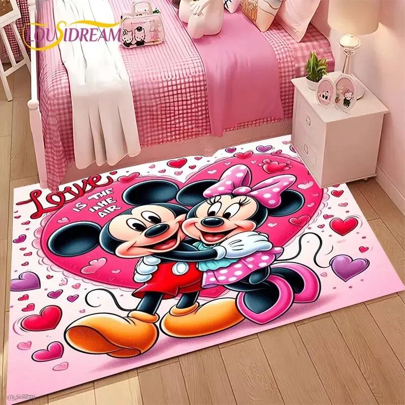 Kawaii Mickey Minie Mouse Caroon Cute Carpet for Living Room Bedroom Rugs Kitchen Door Un-slip Floor Mats Alfombra Birthday gift
