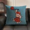 SSlam Dunk cartoon Cushion Cover Natural Linen Organic Fabric DoubleSided Printing Sofa Home Decor Gift Pillow Case