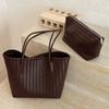 Torba shopper - Retro pleciona torba na ramię - Torba ręczna pod pachę