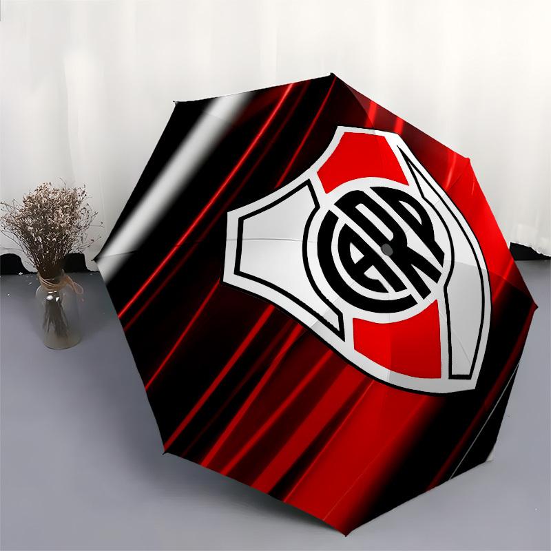 River Plate, Badge Automatic Opening and Closing, 8 Rib Structure Portable Umbrella, Suitable for Men and Women In All Seasons  Perfect Gift