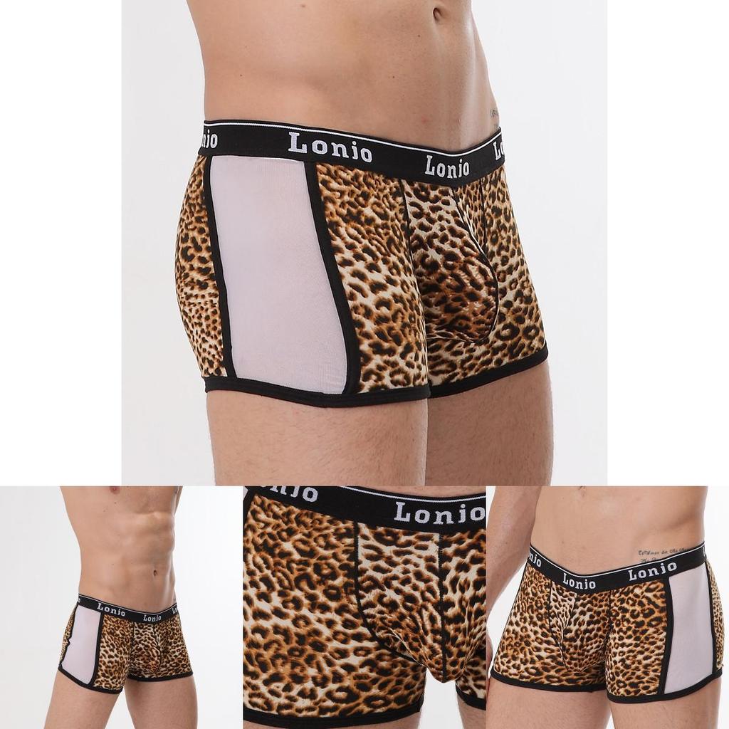 Hochwertige Herren-Slips Boxershorts mit stilvollem Leopardenmuster Bequeme Unterwäsche