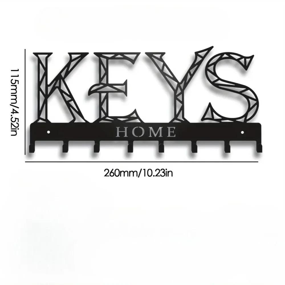 1шт металлический настенный плавающий держатель для ключей крючок: Универсальная стойка — фото 3