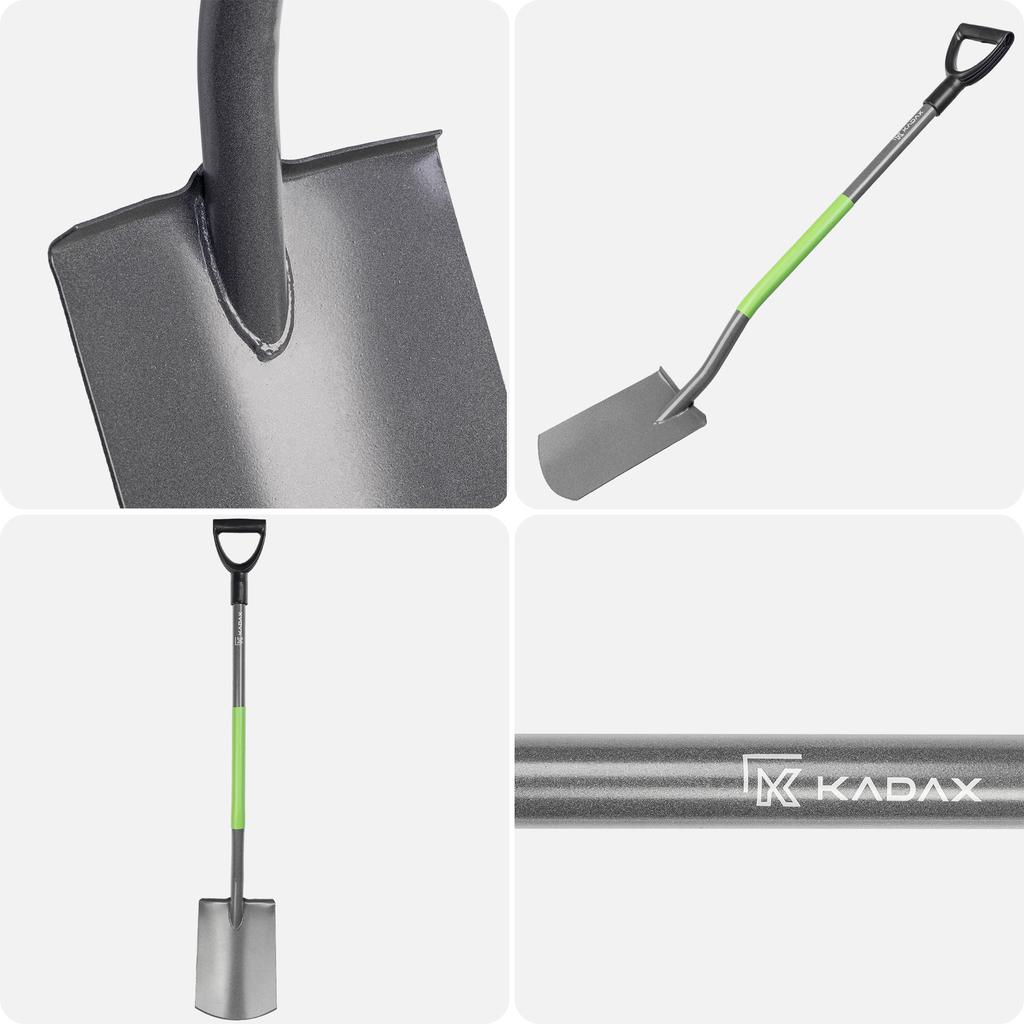 KADAX Spade Shovel Straight 120cm Metal Garden Ergonomic Solid