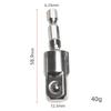 360 Degree Hand Drill Conversion Head 1/4"3/8"1/2" Hexagonal Shank To Quadrilateral Socket Universal Joint Rod Driver Connector