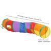 S Shaped Foldable Tunnel Cat Kitty Training Interactive Rainbow Color Tube Pet Toy