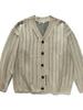 Unisex College Style Striped Knit Sweater for Boys and Girls - Autumn/Winter Long Sleeve Cardigan