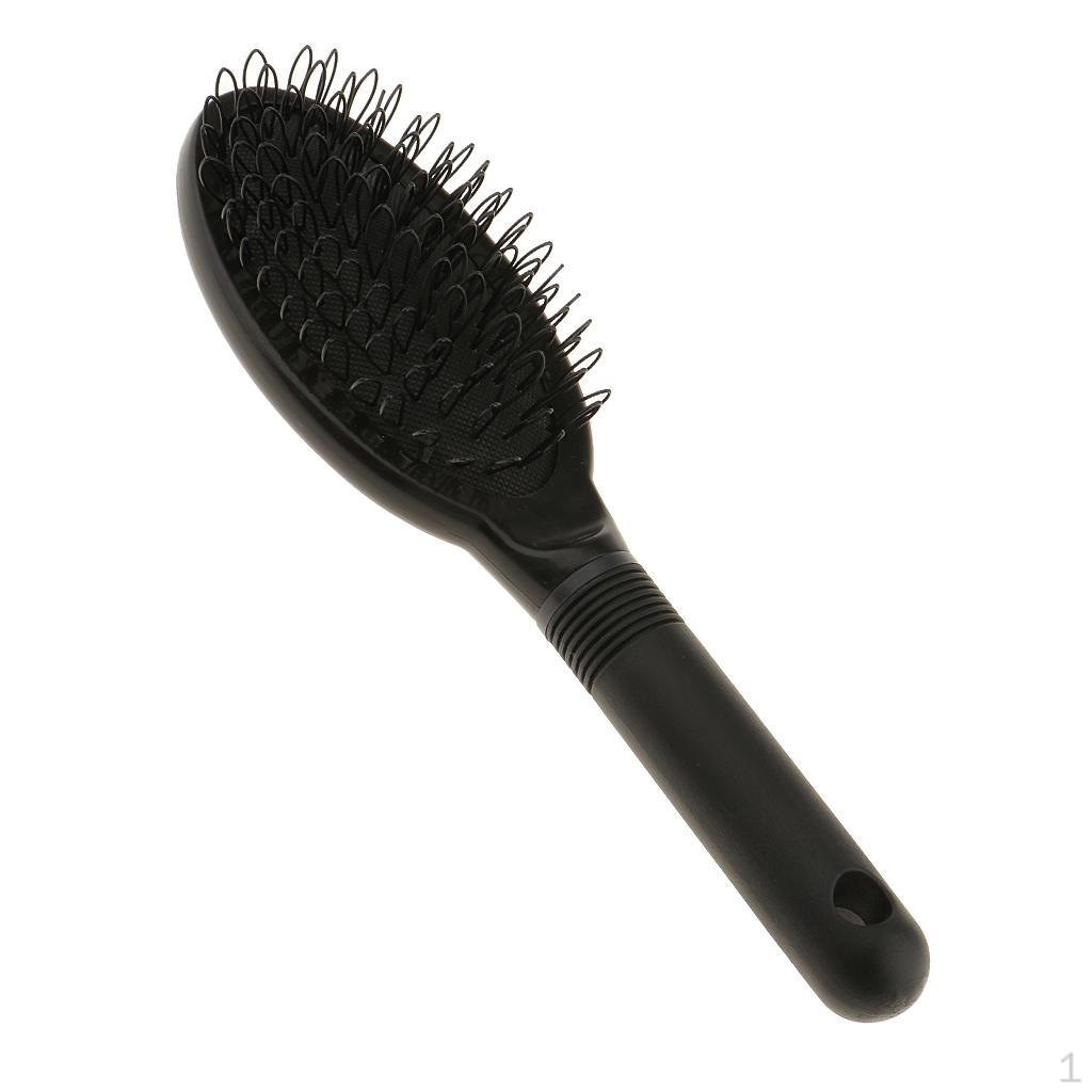 

Women Hair Bun extension Wigs Loop Brush Comb High Silicone Micro Hairbrush чорний