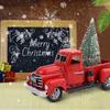Roter Metall-LKW Weihnachtsfeier Dekoration Tischdeko für Zuhause Kinder Geschenke