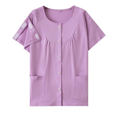 Summer Easy To Wear Patient Clothing Nursing Clothing Short Sleeve Cotton Patient Rehabilitation Clothing