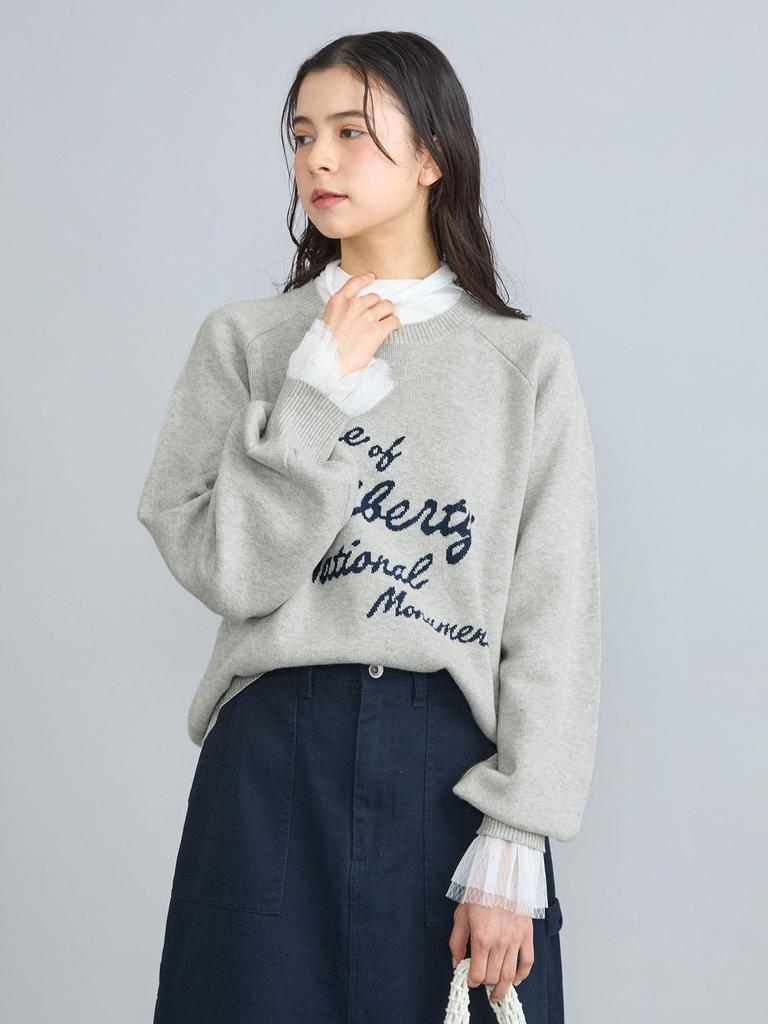 Cohen Message Logo Jacquard Knit 76306420188 1970 L DK.GRAY(19)