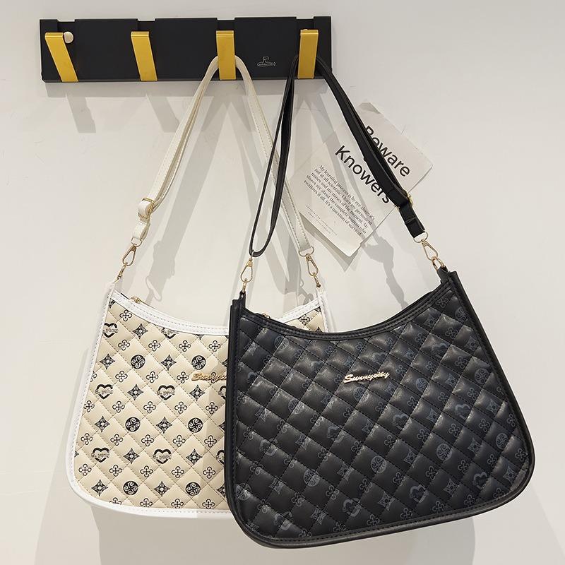 Large Capacity Underarm Bag New Women's Bag Casual Versatile Printed Shoulder Bag Niche Design Tote Bag