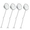 Pack of 6 High Quality Handmade Nonrust Steel Strainers Textured Grip and Hook Efficient Cooking Tasks
