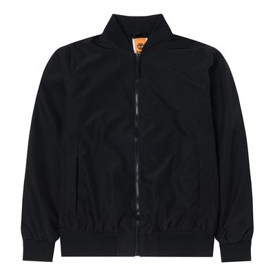 Chaqueta Impermeable de Manga Larga con Cremallera Lisa para Hombre Chaquetas Negra TB0A44UA001