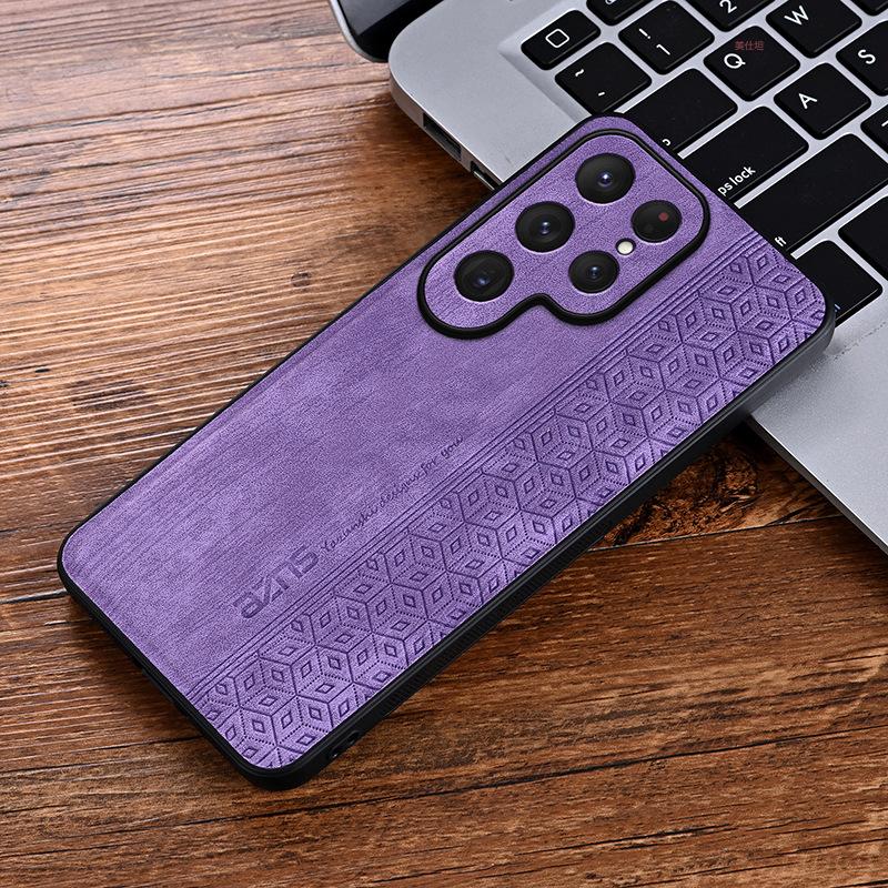 Suitable for Samsung 25ultra Mobile Phone Case Business Samsung Full Cover S24+ Anti-fall 23plus Men and Women 22 Leather Case