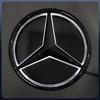Car Sticker 2025 Hot For Mercedes Benz For Mercedes Benz OE LED Mirror Emblem Light Car Silver And Black Front Grille Illuminate
