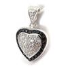 Les Trésors De Lily [J9548] - Pendentif Argent 'Love Divine' noir blanc