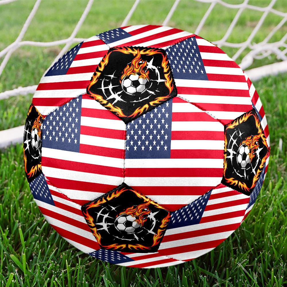 1pc American Sports Theme Size 5 Soccer Ball Professional Match Training Football Indoor &Outdoor Sports Ball Lightweight Durable c6639