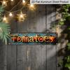 2D Flat, 1pc, 3.94 X 15.74 Inches Aluminum Decorative Sign -Vintage Tomato Metal Wall Sign - Rustic Farmhouse Kitchen & Garden Decor with Realistic