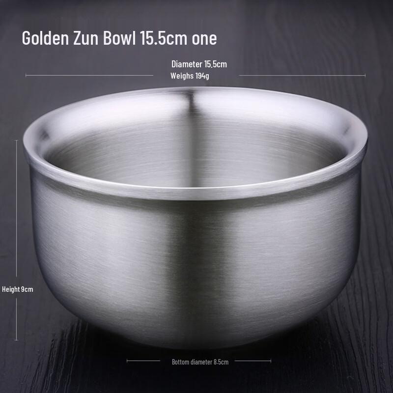 Abay Large Stainless Steel Soup Bowl Set (2-Pack)