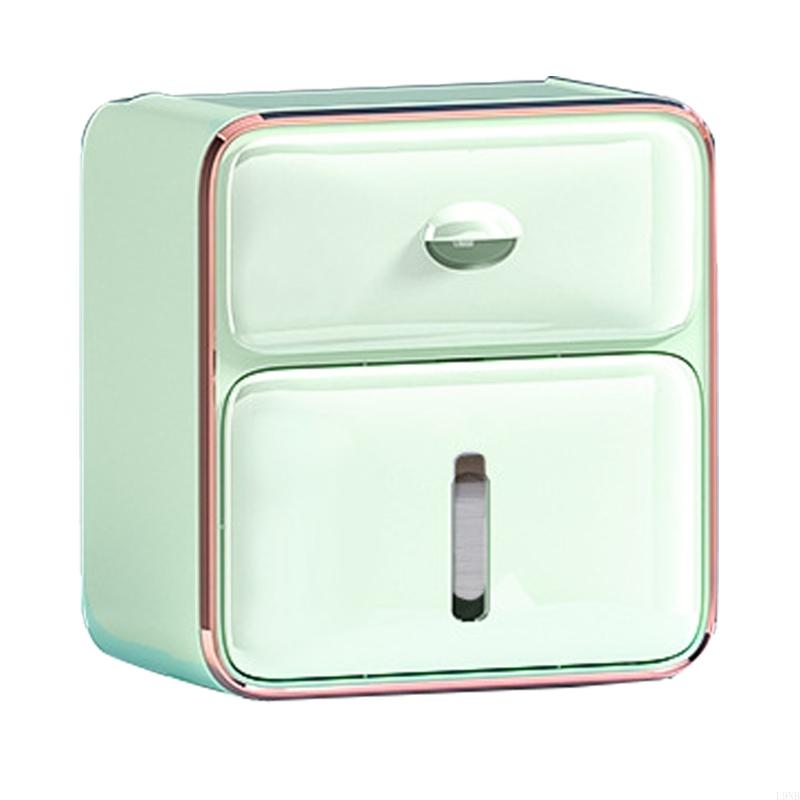 

Wall Mounted Bathroom Tissue Storage Box Punch-Free Toilet Paper Holder WC Roll світло-зелений колір