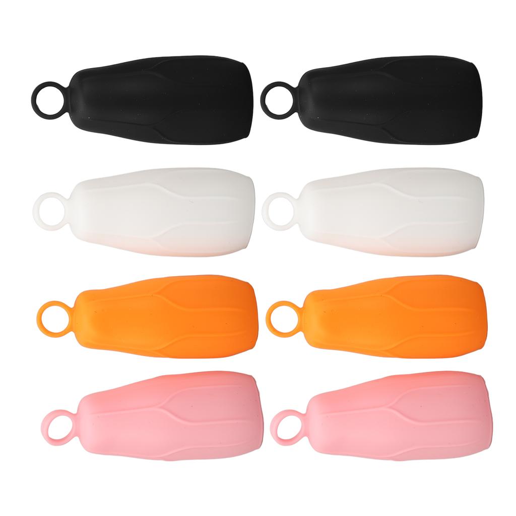 8pcs Elastic Toiletry Sleeve Protective Silicone Ring Hook Leakproof Toiletry Cover for Travel Outdoor
