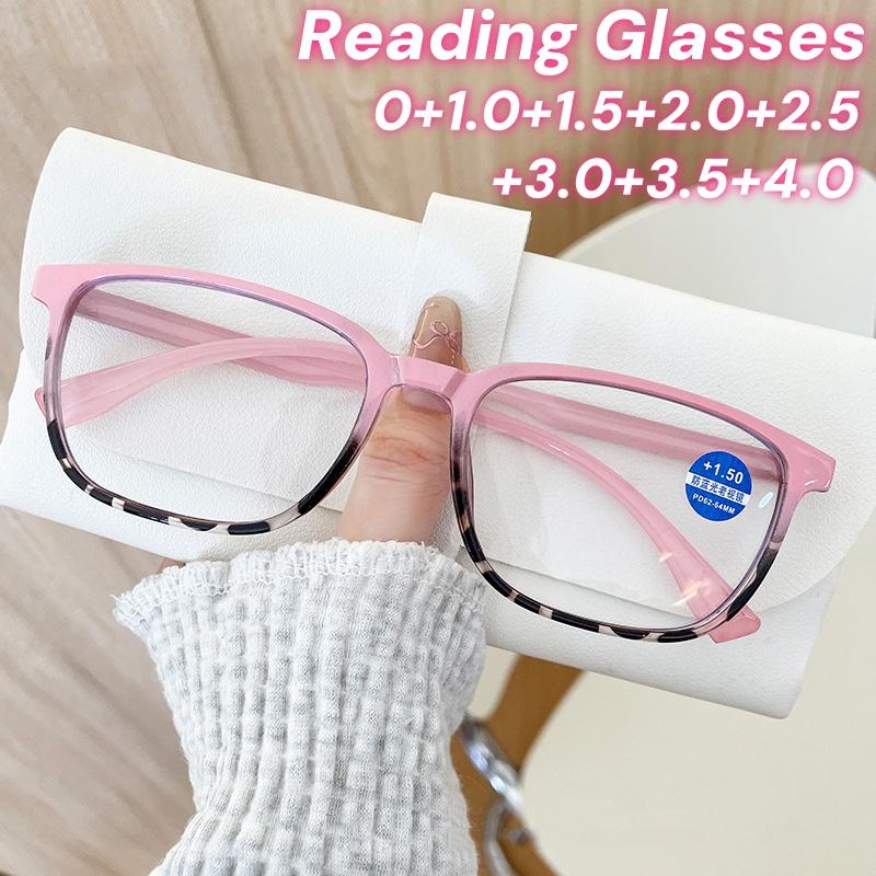 Unisex Blue Light Blocking Reading Glasses Women's Luxury Design Presbyopia Plus Diopters Retro Fashion Far Sight Eyeglasses