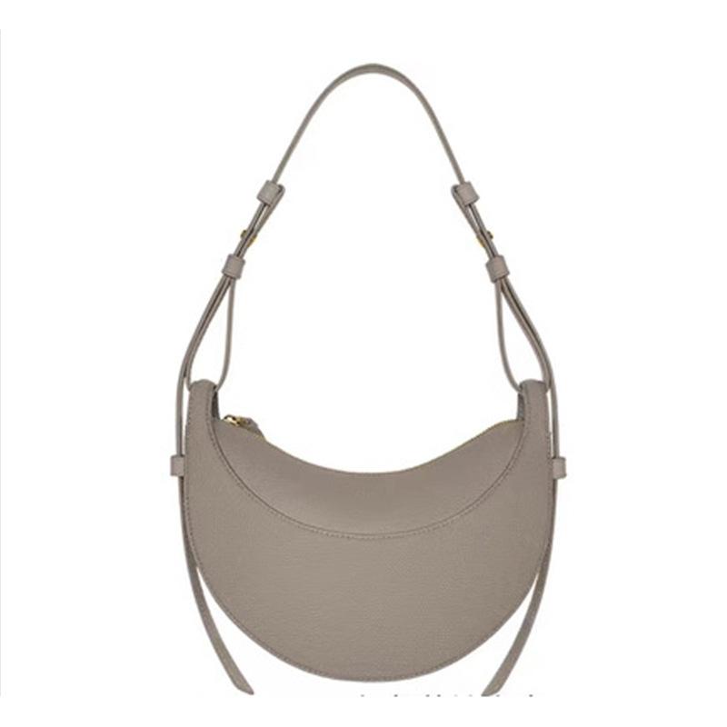 Small Niche Design, High-end Texture Crossbody Crescent Bag, Women's Genuine Leather Armpit Saddle Bag
