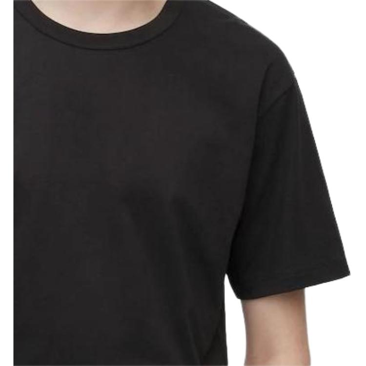 Uniqlo Solid Color Cooling Round Neck Comfortable Short Sleeve T-Shirt Men Tops Black 454315-09