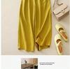 Trendy Women's Japanese-Style Wide-Leg Cotton and Linen Drape Pants