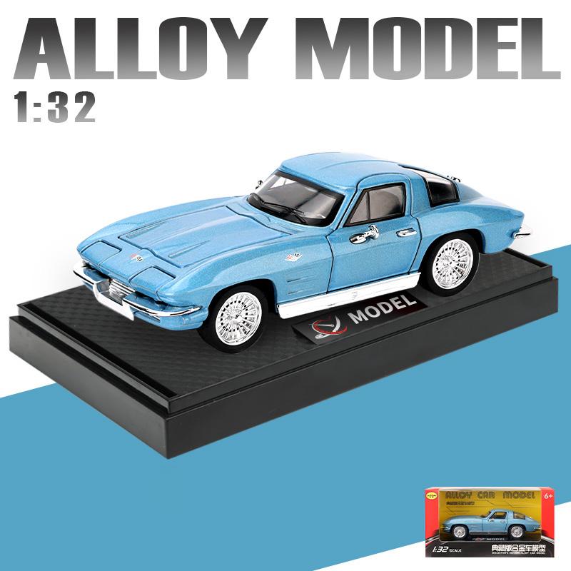 

Chevrolet Corvette C2 sports car alloy car model simulation 1:32 toy car model ornaments boy gift