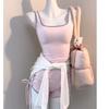 Korean sweet with chest pad fitness suspender women's summer pure desire wind Pilates sports yoga clothes vest set