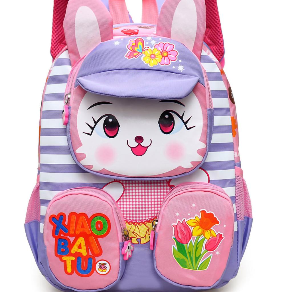 Kindergarten Backpack for Girls Cute Cartoon Large Space Preschool Backpack for Kid Toddler Gift