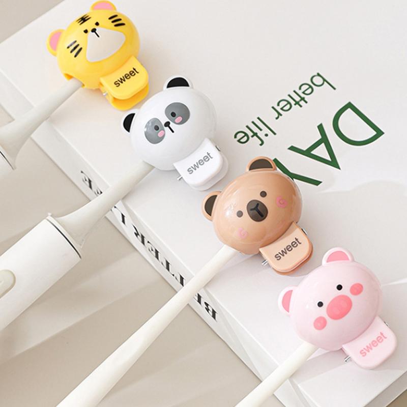 1/2/4Pcs Animals Toothbrush Head Cover Clips Capibara Portable Electric Toothbrush Dustproof Head Protector Cap Household Travel