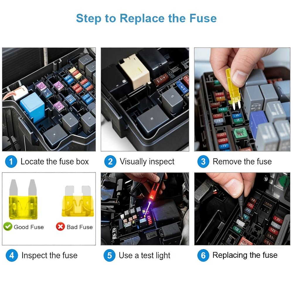120Pcs Low Profile Automotive Blade Fuse Set With Puller Assorted Car Truck RV ATV Boat Marine Replacement Fuses 2A-35A Fuses4