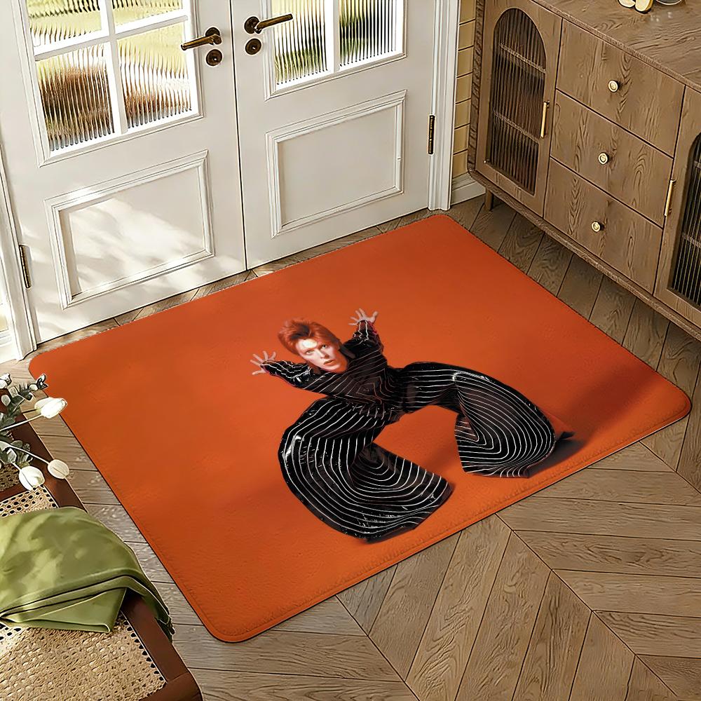 Tapis de sol Living de David Bowie Doux Épais Absorbant Antidérapant Chambre à coucher Salon Paillasson Décoration de maison Tapis en Flanelle