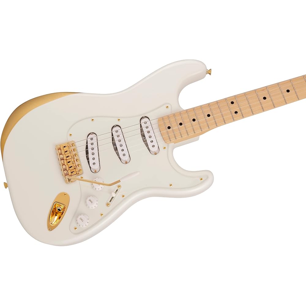 Fender Japanese Electric Guitar Ken Stratocaster® Experiment #1, Maple Fingerboard, Original Whit...