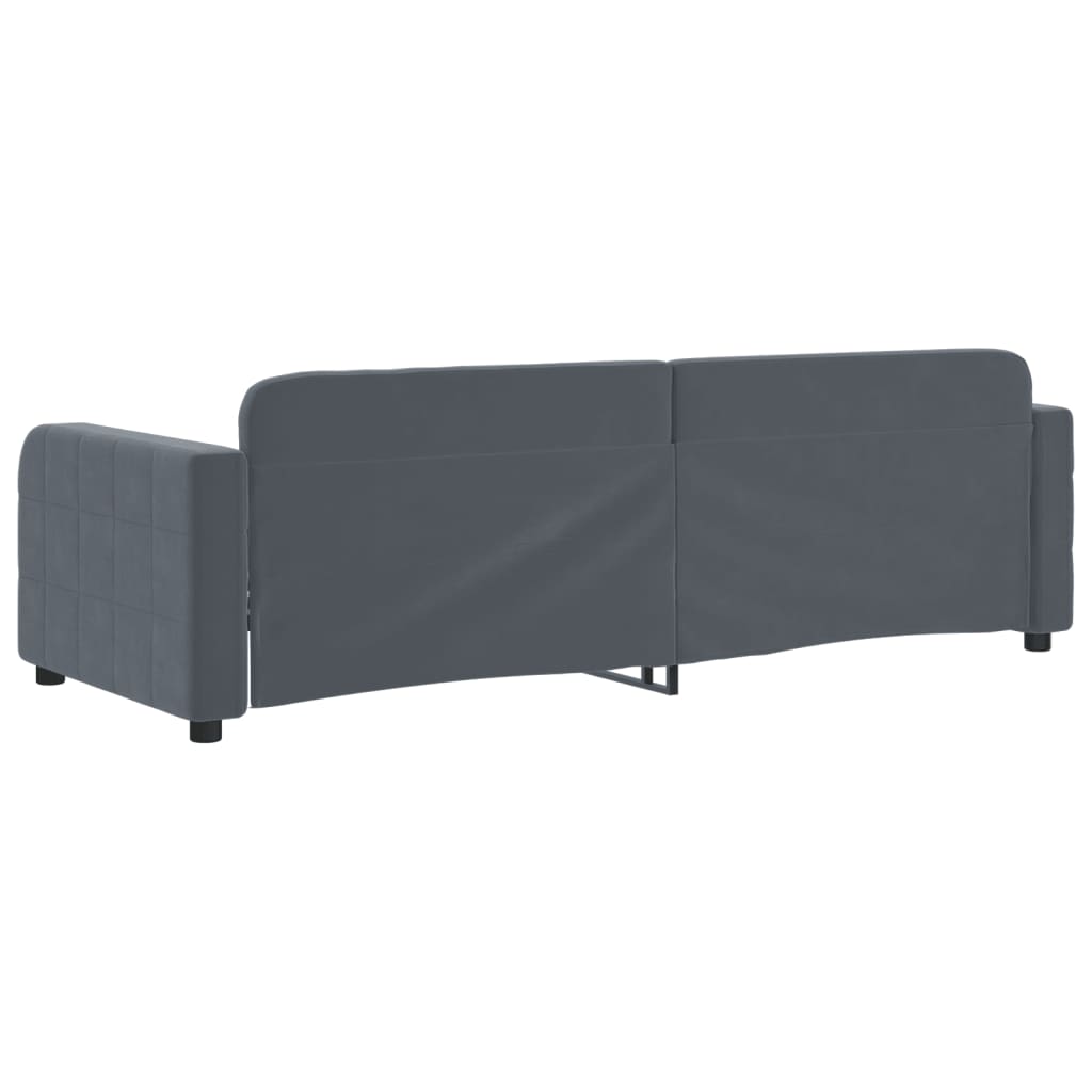 Daybed Dark Grey 80x200 Cm Velvet