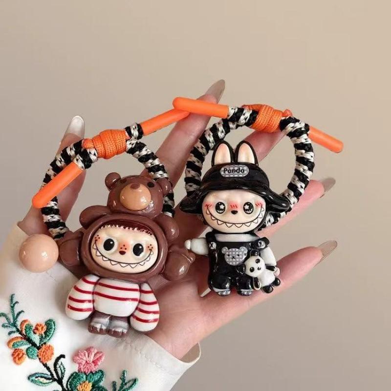 

2pcs Kawaii Rabub Anime Elastic Hair Rope Ins Girls Fashion Hair Accessories